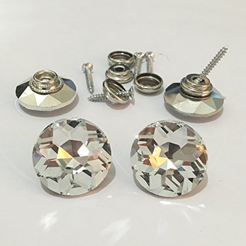 50 Stück/Los klare Farbe Diamant Kristall Glas Knöpfe Schrauben Sofa Nähen Knöpfe Kopfteil Dekoration Kristall Knöpfe Polsterknöpfe (20 mm 50 Stück) von Let's Decorate