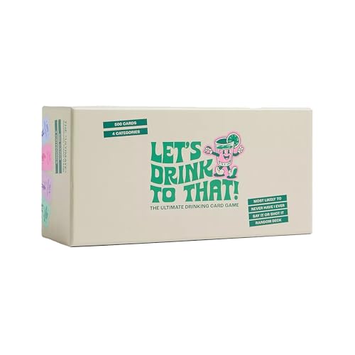 Let's Drink To That - Das ultimative Trinkkartenspiel | Trinkkartenspiel für Partys, Studenten, Junggesellenabschied + Junggesellinnenabschied | Kartenspiel für Uni Freshers | Hausparty-Spiel | von Let's Drink To That