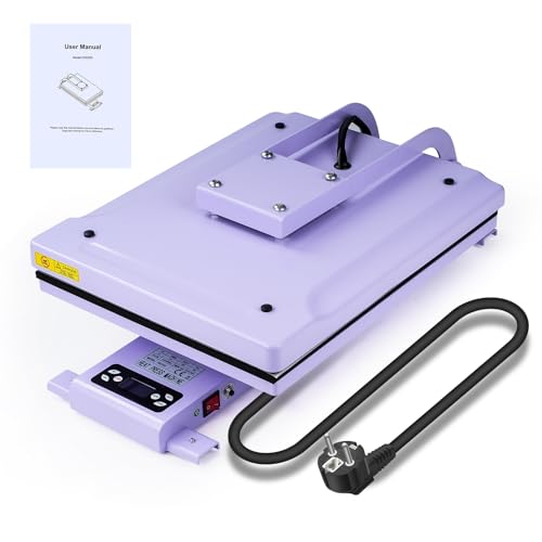 LetCart 40x50cm Elektrische Heat Press Maschine | CE/FCC-Zertifizierte Transferpresse Mit LCD-Temperaturregler & Not-Aus-Taste | 220V Automatikpresse Für Textilien (58x38x22cm, 220V) von LetCart