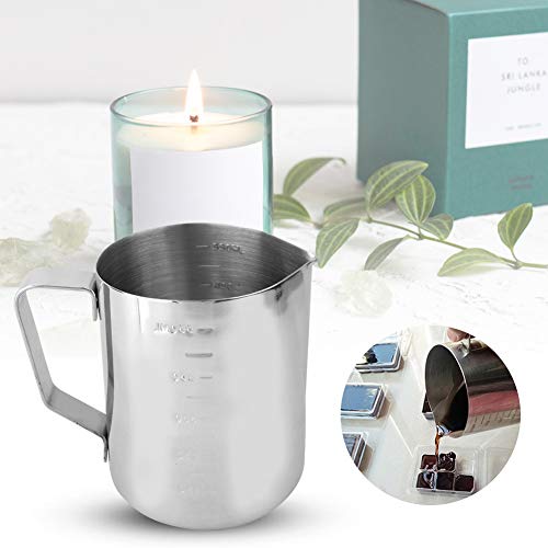 LetCart Kerzenschmelztiegel, 550ml Wachsschmelztiegel Edelstahl Krug zur Kerzenherstellung DIY Wachsschmelztiegel für Kerzenherstellung Seifenherstellung Basteln Home DIY Candle Store von LetCart