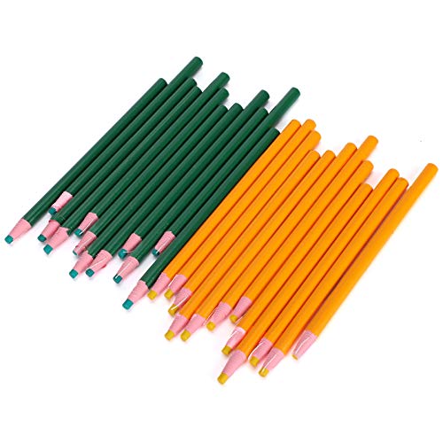 LetCart Markierstift Kleidung Markierung Kreidestifte 24 Stück Linienzeichnung Stoff Marker Stift für Schneiderei, Nähen, Glas, Keramik, Möbel, Kleidung Markierstift von LetCart