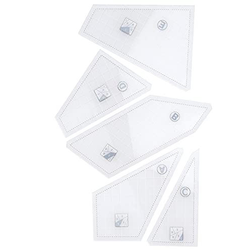 LetCart Nählineale, Quilt-Lineale, Vorlagen-Set, 5 Stück, DIY, transparentes Acryl, Nähen, Handwerk, professionelles Geschenk von LetCart