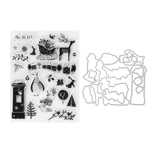 LetCart Transparentes Stempel-Set für Bastelarbeiten, Handbuch, Album, Grußkarten, TPR-Stempel, Messer, handgefertigt, Geschenkpapier, Basteln, 6-teiliges Set von LetCart