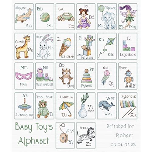 Kreuzstich Set Alphabet Zählmuster von Letistitch