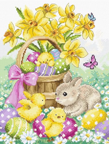 Kreuzstich Set Osterhase und Küken Zählmuster von Letistitch