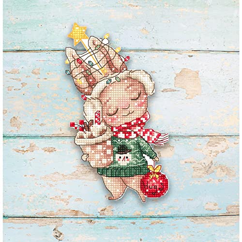 Kreuzstich Set Weihnachtskaninchen Zählmuster von Letistitch