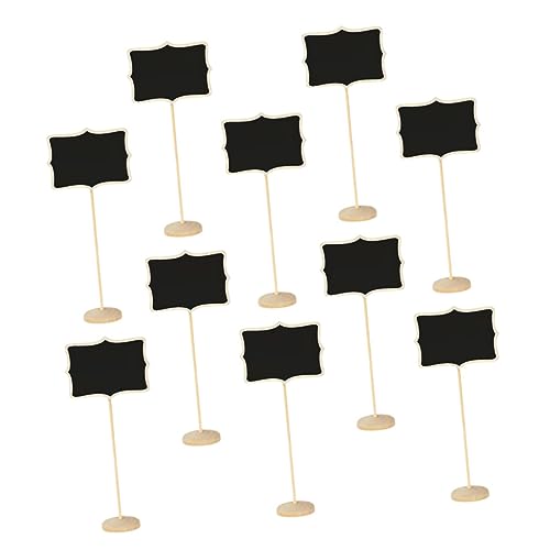 Levemolo 10st Mini-tafel Stehendes Memoboard Arbeitstafel Kreidetafel Schild Message-board-schild Tisch Tafel Zeichen Tafelschilder Tags Tischnummerntafeln Staffelei Menütafel Holz von Levemolo