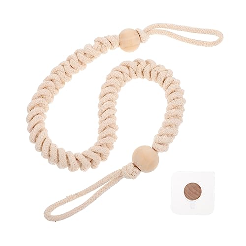 Levemolo 1Stk Gewebeaufhänger Aufbewahrungsregal für Gewebe Retro-Dekor Handtuchhalter aus Juteseil wc Dekoration Retro Styles Taschentuchhalter Badezimmerzubehör Baumwollseil Beige von Levemolo