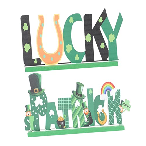 Levemolo 2 Stück St Patrick's Day Holz-tischdeko Für Partys Langlebig Und Passend Als Dekoration Für Zuhause Levemolo 2 Stück St Patrick's Day Holz-tischdeko Für Partys Langlebig Und Passend Als Dekoration Für Zuhause von Levemolo
