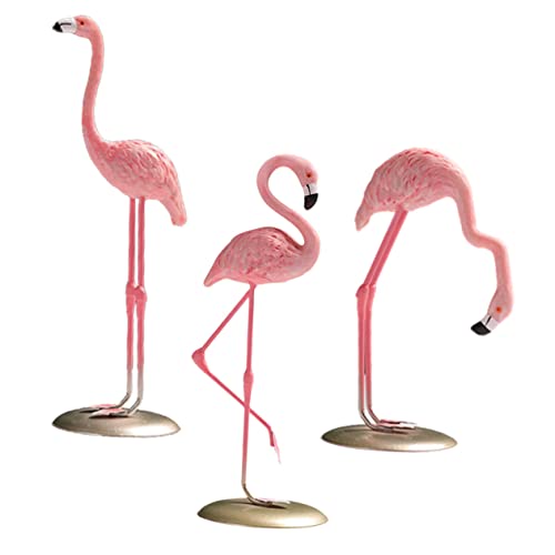 Levemolo 3 Stück Tischdekoration Ornamente Heimdekoration Tier Bürodekoration Dekorative Flamingo Statue Dekorative Flamingo Dekoration Tischdekoration Simulierte Flamingo von Levemolo