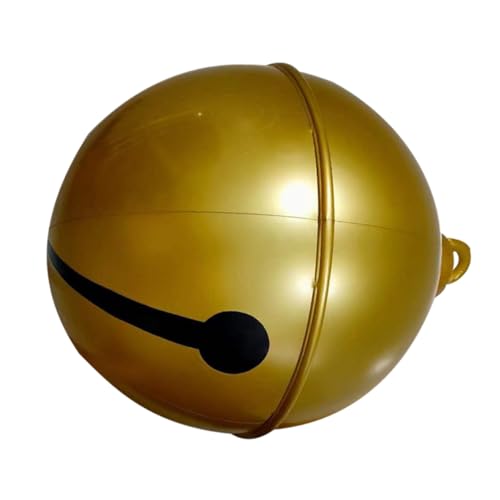 Levemolo Ballonglocken riesige Glöckchen Feiertagsballon große Jingle-Glocke weihnachtliche aufblasbare Außendekoration PVC-Ballon Partyballon Party-Ballon-Dekor Neuheit Ballon Golden von Levemolo