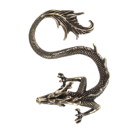 Levemolo Drachenornamente Aus Messing Chinesisches Drachendekor Tisch-Drachen-Ornament Drachenschmuck Dekoratives Drachendekor Chinesischer Drache Drachenverzierung Drachenstatue Kupfer von Levemolo