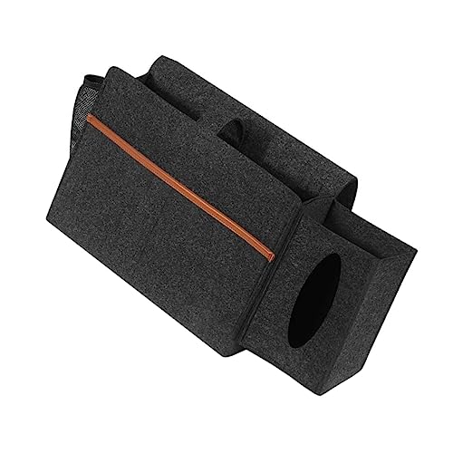 Levemolo Filz Betttasche Zum Aufhängen Organizer Für Studentenwohnheim Praktische Aufbewahrungstasche 40x20 Cm Grau Ideal Für Bücher Handy Und Zubehör von Levemolo