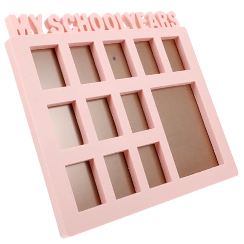 Levemolo Fotorahmen Für Studenten Schultage Rahmen Fotohalter Für Kleinkinder Erinnerungen Fotorahmen Schulbild-collage-rahmen Bildhalter Foto Dekoration Pvc-kunststoff Rosa von Levemolo