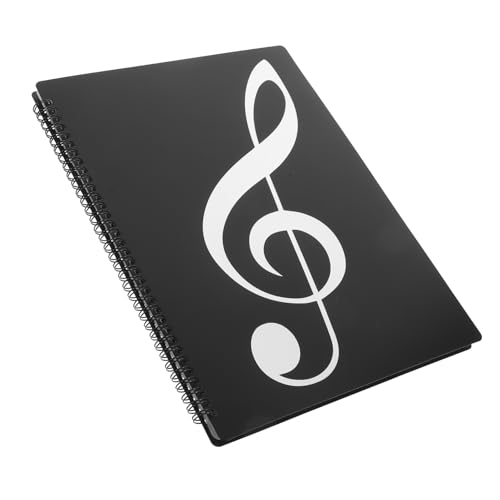 Levemolo Noten Ordner soundbols Musik Notenmappe Musik Schreibmappe Notenblattordner Notenblatt Ordner Musikdateiordner Ordner Musik verbindlicher Notenordner Aluminiumlegierung Black von Levemolo