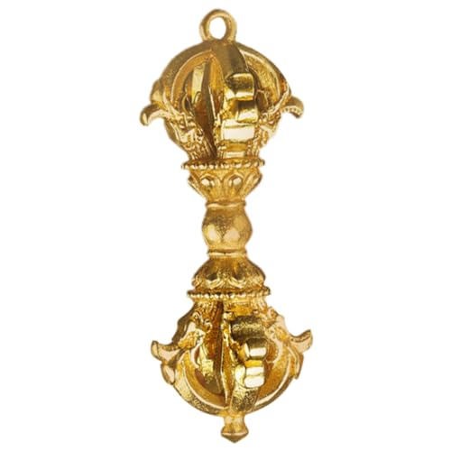 Levemolo Vajra-anhänger Basteln Bastelset Schlüsselanhänger Dekorative Vajra-verzierung Kleines Vajra-dekor Dekorativ Schmückt Vajra-Charme Buddhismus Stößel Kupfer Golden von Levemolo