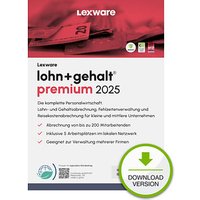 LEXWARE lohn+gehalt premium 2025 Software Vollversion (Download-Link) von Lexware