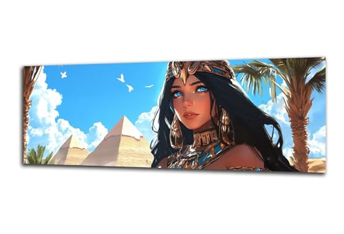 Diamond Painting Erwachsene Ägypten Diamond Painting Frau 5D DIY Full Drill Crystal Stickerei Malen Nach Zahlen Kinder Anfänger Mosaik Bastelset mit Zubehör, Home Wand Décor Geschenk 60x180 cm-z2 von Lezewege