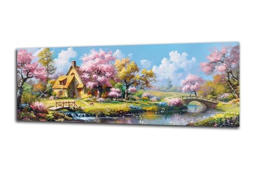 Diamond Painting Erwachsene Landschaft Diamond Painting Baum 5D DIY Full Drill Crystal Stickerei Malen Nach Zahlen Kinder Anfänger Mosaik Bastelset mit Zubehör, Home Wand Décor Geschenk 70x210 cm-z378 von Lezewege