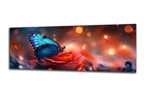 Diamond Painting Erwachsene Tier Diamond Painting Schmetterling 5D DIY Full Drill Crystal Stickerei Malen Nach Zahlen Kinder Anfänger Mosaik Bastelset mit Zubehör, Home Décor Geschenk 70x210 cm-z137 von Lezewege