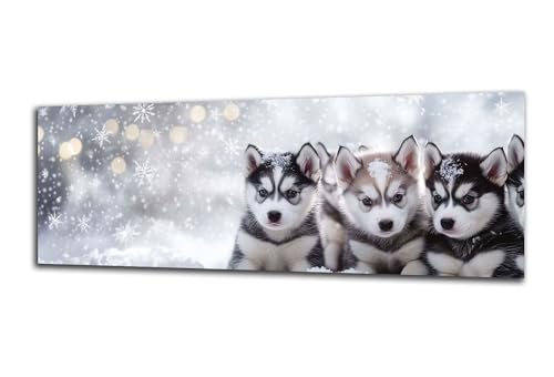 Diamond Painting Erwachsene Winter Diamond Painting Hund 5D DIY Full Drill Crystal Stickerei Malen Nach Zahlen Kinder Anfänger Mosaik Bastelset mit Zubehör, Home Wand Décor Geschenk 60x180 cm-z60 von Lezewege