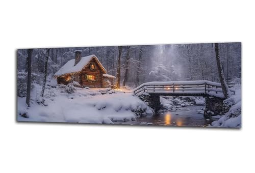 Diamond Painting Erwachsene Winter Diamond Painting Landschaft 5D DIY Full Drill Crystal Stickerei Malen Nach Zahlen Kinder Anfänger Mosaik Bastelset mit Zubehör, Home Décor Geschenk 60x180 cm-z51 von Lezewege