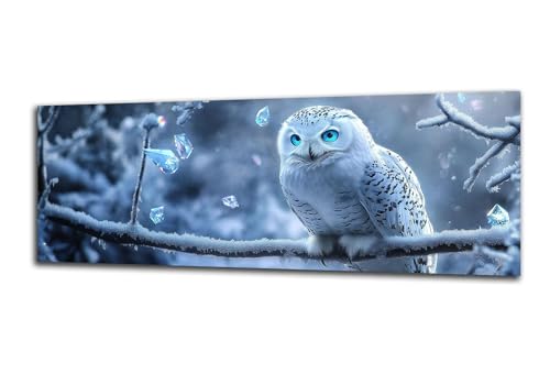 Diamond Painting Erwachsene Winter Diamond Painting Tier 5D DIY Full Drill Crystal Stickerei Malen Nach Zahlen Kinder Anfänger Mosaik Bastelset mit Zubehör, Home Wand Décor Geschenk 70x210 cm-z46 von Lezewege