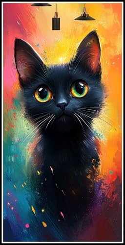 Malen Nach Zahlen Erwachsene Groß 100x50cm, Katze Malen Nach Zahlen Tier DIY Handgemalt Ölgemälde Leinwand Paint by Numbers Kit Mit Pinseln und Acrylfarbe Geschenke für Frauen (mit Rahmen)-k547 von Lezewege