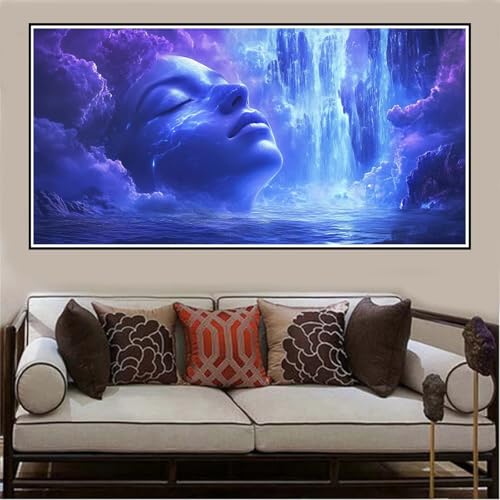 Malen Nach Zahlen Groß XXL 100x50cm Frau Malen Nach Zahlen Erwachsene Fallen, Malen Nach Zahlen Erwachsene Leinwand AnfäNger, Acrylfarbe Ölgemälde Set, Bastelset Frauen für Home Decor, Rahmenlos -1144 von Lezewege