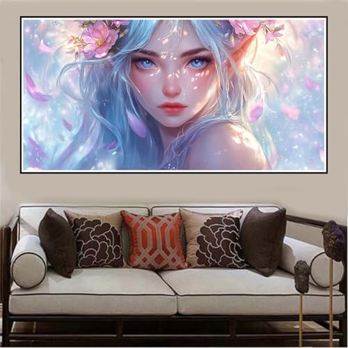 Malen Nach Zahlen Groß XXL 100x50cm Mädchen Malen Nach Zahlen Erwachsene Traum, Malen Nach Zahlen Erwachsene Leinwand AnfäNger, Acrylfarbe Ölgemälde Set, Bastelset Frauen für Home Decor -1126 von Lezewege