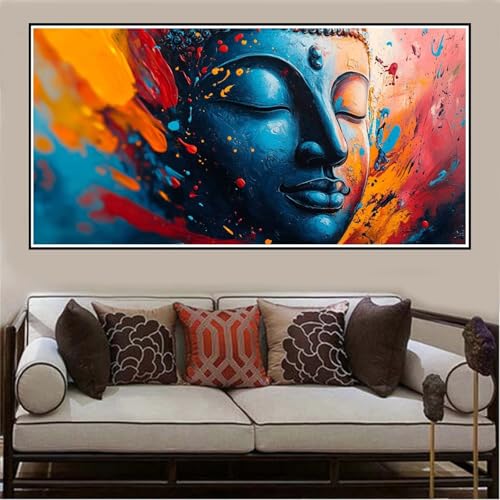 Malen Nach Zahlen Groß XXL 100x50cm Zen Malen Nach Zahlen Erwachsene Farbe, Malen Nach Zahlen Erwachsene Leinwand AnfäNger, Acrylfarbe Ölgemälde Set, Bastelset Frauen für Home Decor, Rahmenlos -58 von Lezewege