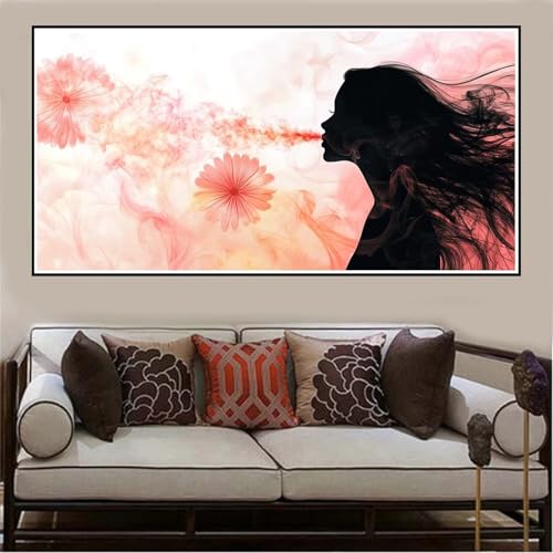 Malen Nach Zahlen Groß XXL 120x60cm Frau Malen Nach Zahlen Erwachsene Abstrakt, Malen Nach Zahlen Erwachsene Leinwand AnfäNger, Acrylfarbe Ölgemälde Set, Bastelset Frauen für Home Decor -1133 von Lezewege