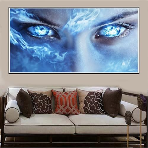 Malen Nach Zahlen Groß XXL 120x60cm Frau Malen Nach Zahlen Erwachsene Auge, Malen Nach Zahlen Erwachsene Leinwand AnfäNger, Acrylfarbe Ölgemälde Set, Bastelset Frauen für Home Decor, Rahmenlos -1148 von Lezewege