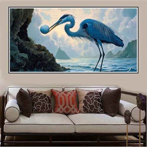 Malen Nach Zahlen Groß XXL 120x60cm Tier Malen Nach Zahlen Erwachsene Vogel, Malen Nach Zahlen Erwachsene Leinwand AnfäNger, Acrylfarbe Ölgemälde Set, Bastelset Frauen für Home Decor, Rahmenlos -125 von Lezewege