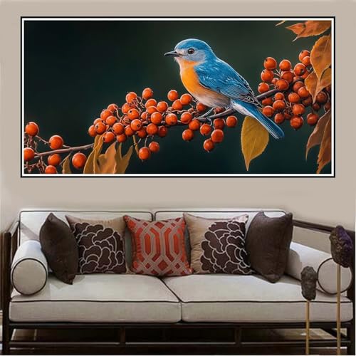 Malen Nach Zahlen Groß XXL 120x60cm Vogel Malen Nach Zahlen Erwachsene Landschaft, Malen Nach Zahlen Erwachsene Leinwand AnfäNger, Acrylfarbe Ölgemälde Set, Bastelset Frauen für Home Decor -1097 von Lezewege