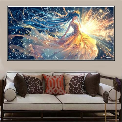 Malen Nach Zahlen Groß XXL 80x40cm Karikatur Malen Nach Zahlen Erwachsene Mädchen, Malen Nach Zahlen Erwachsene Leinwand AnfäNger, Acrylfarbe Ölgemälde Set, Bastelset Frauen für Home Decor -111 von Lezewege