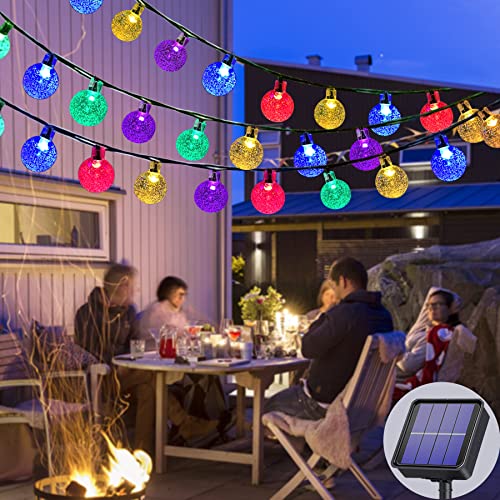 Lezonic Solar lichterkette außen wetterfest, 30 LED lichterkette garten 8 Modi Außer/Innen lampions solar außen für Garten, Bäume, Hochzeiten, Partys, Weihnachten usw (Mehrfarbig) von Lezonic