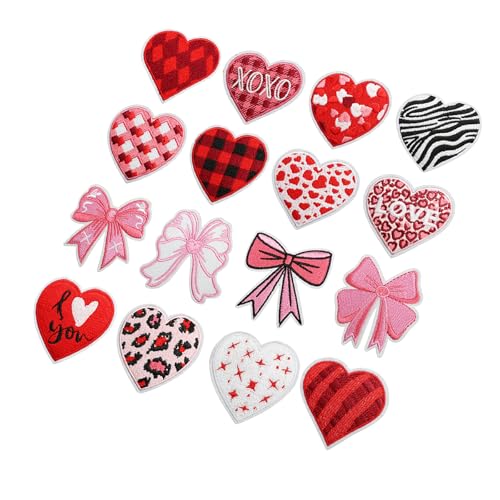 16pcs Herz Bowknot Eisen Auf Flecken Bestickte Applikationen Nähen Reparaturflächen Applikationen Für Bekleidungsjacken Bag 16pcs Herz Bowknot Eisen Auf Flecken Bestickte Applikationen Nähen Reparaturflächen Applikationen Für Bekleidungsjacken Bag von LfrXtra