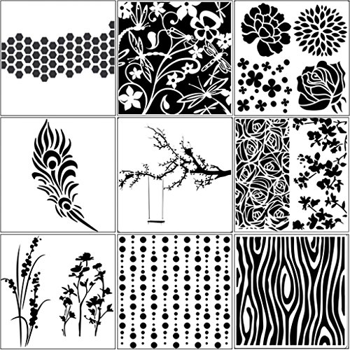 9-teiliges Set Baummalerei-Schablonen für Scrapbooking, Alben, Basteln, wiederverwendbar 9-teiliges Set Baummalerei-Schablonen für Scrapbooking, Alben, Basteln, wiederverwendbar von LfrXtra