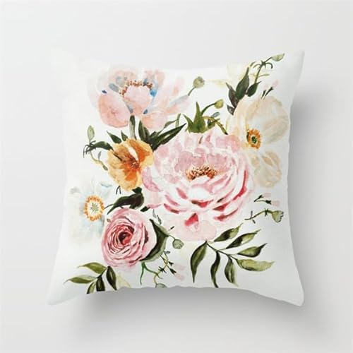 Lfynior Kreuzstich Kissen Set Rosen Stickkissen mit Muster 45X45cm Stickpackung Stickset Kreuzstich Kissen zum Basteln Stickkissen Stickpackung mit Vorgedruckt Kreuzstichmotiv von Lfynior