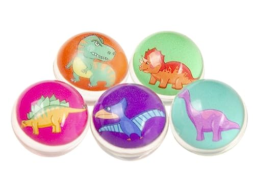 Lg Import 25 x Dino Flummis Flummi Springball 32mm Dinosaurier Dinosaurierflummis Hüpfball Bouncing Ball Mitgebsel Giveaway von Lg Import