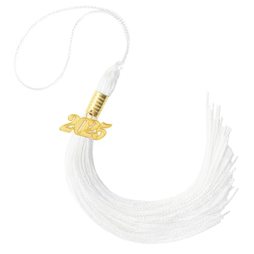 2025 Graduation Tassel, Graduation Cap Quaste 2025 Quasten für Graduierung Cap Weiß von Lhocm