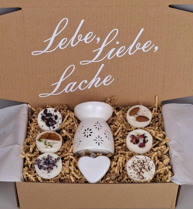 Duftmelts, Duftmelts Geschenkbox Personalisiert, Duftlampe, Wellnessgeschenk Freundin Mutter, Geschenkkorb, Aromatherapie von LiBebyLisa