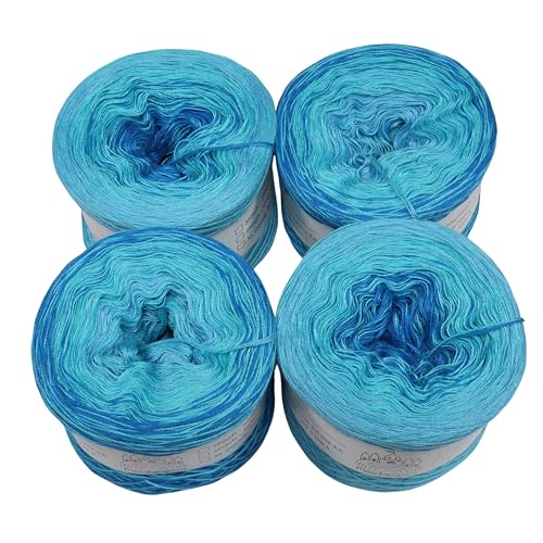 Bobbel Farbverlaufsgarn Cupcakes - Blaubeersahne Cupcakes Gesamt 280g 3Fädig 4X 350m Wolle bobbel Colour Gradient Märchengarne von LiLu´s Märchengarne