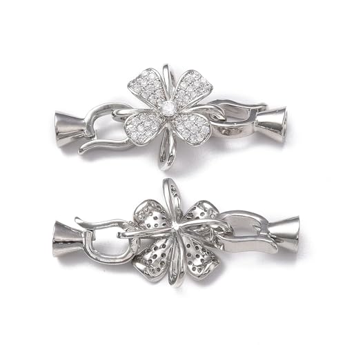 LiQunSweet 10 Sets Faltverschlüsse, Blumen-Halskette, Frontverschluss, Messing, Zirkonia, Halskettenverschlüsse, Anhänger für Armband, DIY, Schmuck, Basteln LiQunSweet 10 Sets Faltverschlüsse, Blumen-Halskette, Frontverschluss, Messing, Zirkonia, Halskettenverschlüsse, Anhänger für Armband, DIY, Schmuck, Basteln von LiQunSweet