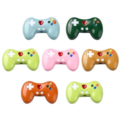 LiQunSweet 30 Stück Gamepad-Controller-Emaille-Perlen, Spiel-Videomaschine, Abstandshalter, Perlen für DIY-Schmuck, Armband, Halskette, Ohrringe, Handwerk, Schlüsselanhänger, Taschendekoration von LiQunSweet