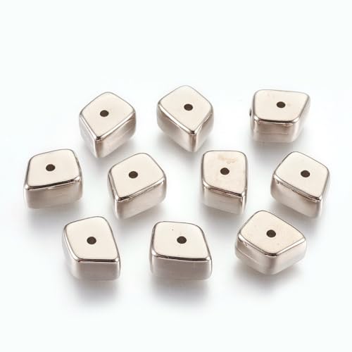 LiQunSweet Trapezförmige Perlen, Kunstmetall, unregelmäßig geformte Kunststoffperlen, 12 mm, Bastelperlen mit Loch für Schmuckherstellung, Armband, DIY, 20 Stück LiQunSweet Trapezförmige Perlen, Kunstmetall, unregelmäßig geformte Kunststoffperlen, 12 mm, Bastelperlen mit Loch für Schmuckherstellung, Armband, DIY, 20 Stück von LiQunSweet