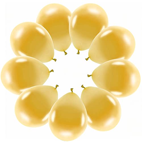 10 Luftballons Metallic Gold Eco Ballons Gold Made in EU Deko Geburtstag Kinder Erwachsene Dekoballon Goldene Hochzeit Feier Hochzeit Jubiläum Party goldene Ballons Helium geeignet von Libetui