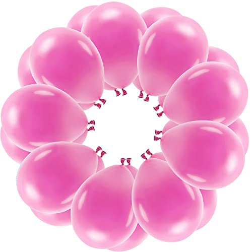 25 Luftballons Fuchsia Pastell Eco Ballons Made in EU Deko Hochzeit Party Geburtstag Kinder Erwachsene Verlobung Babyparty Ballons Pastell Fuchsia Dunkelpink von Libetui