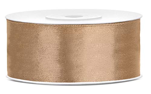 25 Meter Satinband Gold Breite 38mm Schleifenband goldes Dekoband Geschenkband Deko Band Weihnachtsdeko Geschenkverpackung Eröffnungsband von Libetui